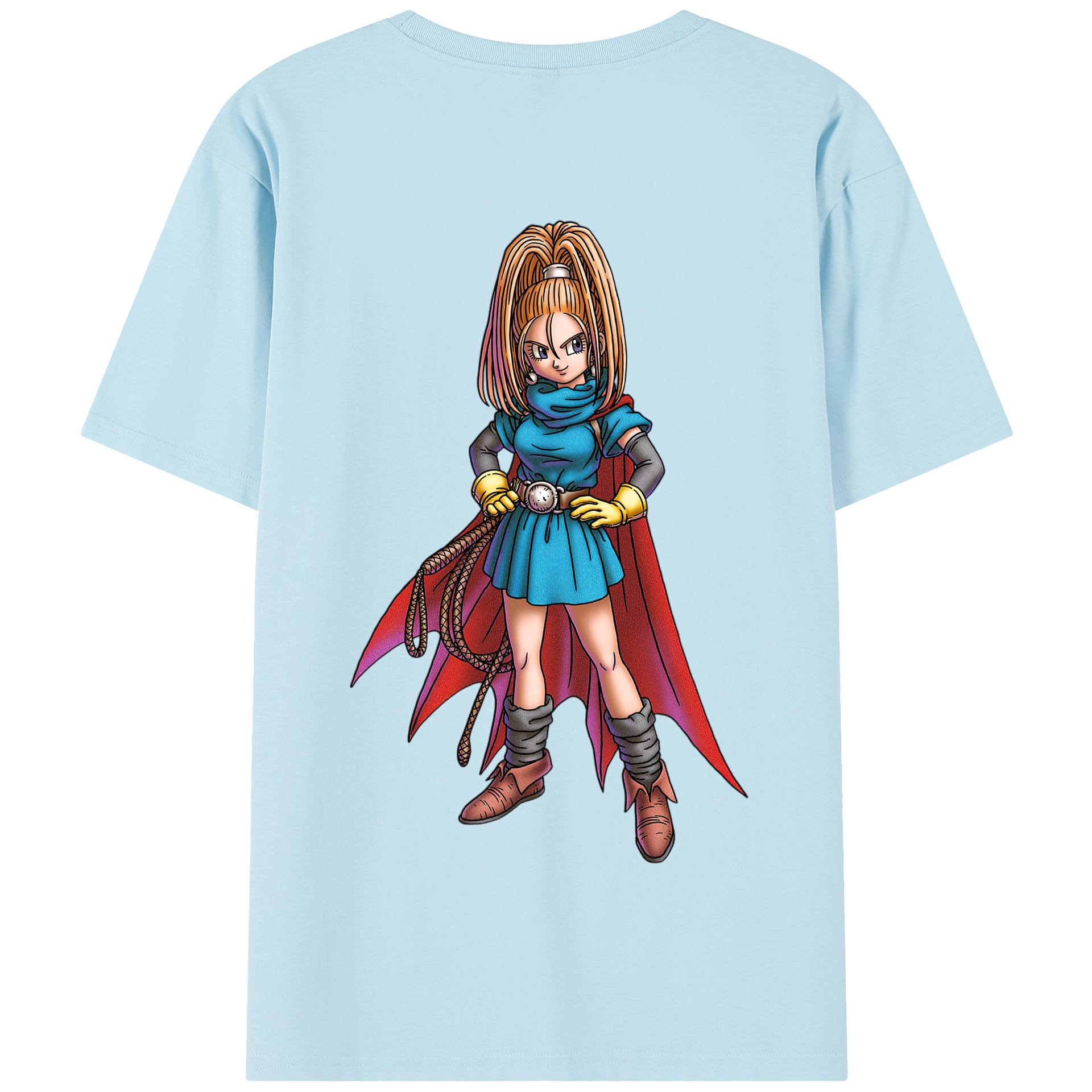 （画像用） ドラゴンクエスト Doragon Kuesuto Dragon Quest 綿100％半袖Tシャツ（背面プリント）
